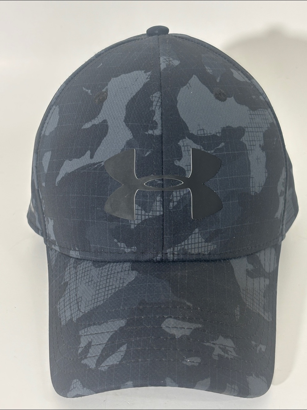 Under Armour Storm 1 Black Gray Camo Fitted Hat M/L-NWOT